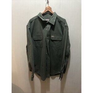 Guide Series Hunter Green 100% Cotton Thick Flannel Shirt Button Up Size XL EUC